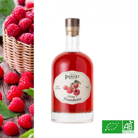 Crème de framboise bio Bigallet