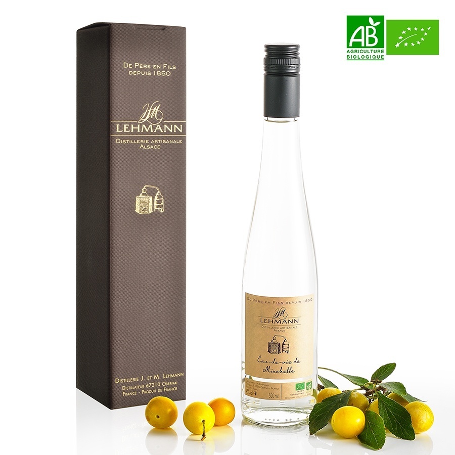 Eau de vie de mirabelle bio de la Distillerie Lehmann Eau de vie de mirabelle bio de la Distillerie Lehmann