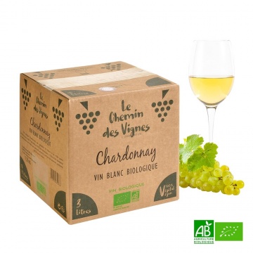 Vin Blanc bio Chardonnay 3Litres 11,5%