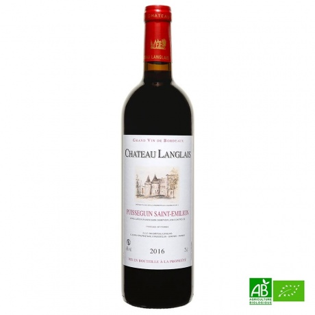Vin rouge bio, chateau Langlais 2016